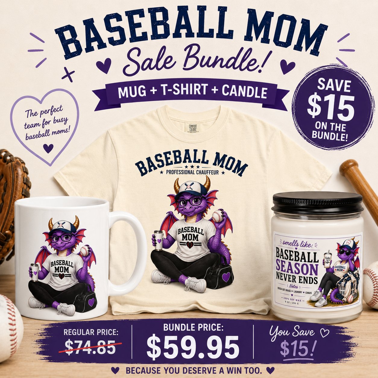 Baseball Mom Gift Bundle | Save $15